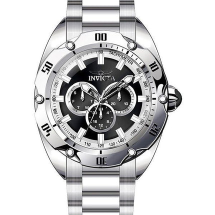 Invicta Venom GMT rustfrit stål sort skive kvarts 45729 100M herreur