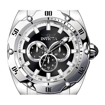 Invicta Venom GMT rustfrit stål sort skive kvarts 45729 100M herreur