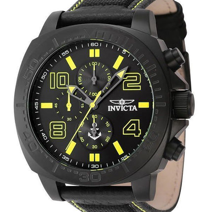 Invicta Ocean Voyage Chronograph Nylonrem Black Dial Quartz 46287 herreur