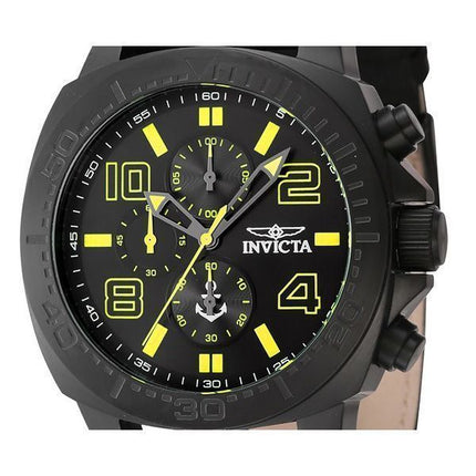 Invicta Ocean Voyage Chronograph Nylonrem Black Dial Quartz 46287 herreur