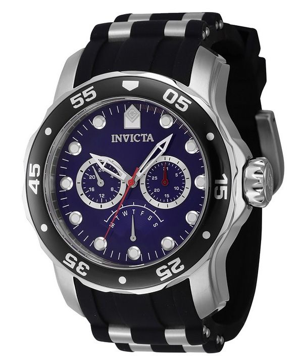 Invicta Pro Diver Retrograde GMT Blue Dial Quartz 46967 100M herreur