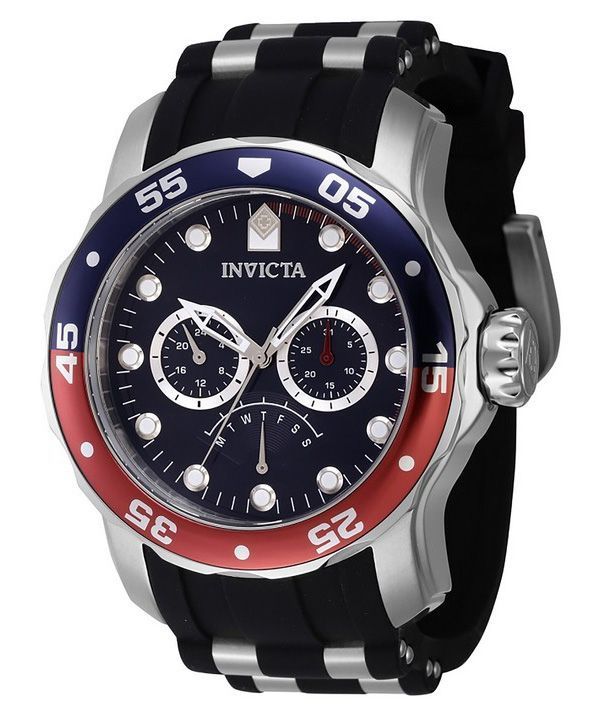 Invicta Pro Diver Retrograde GMT Pepsi Bezel Blue Dial Quartz 46968 100M herreur