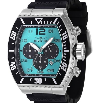 Invicta Pro Diver Chronograph Silikonerem Turkis Urskive Quartz 47285 100M herreur