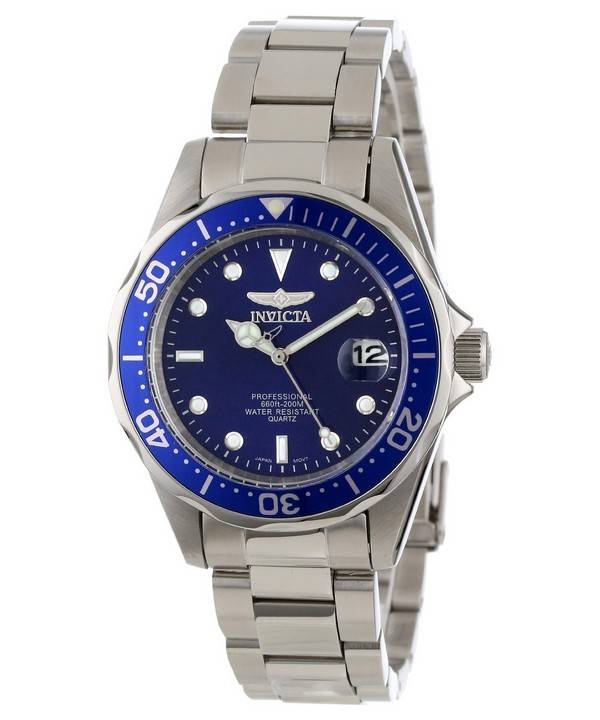 Invicta Pro Diver 200M kvarts blå urskive INV9204/9204 Herreur