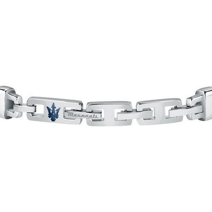 Maserati Jewels genbrugt læder og rustfrit stål armbånd JM222AVE03 til mænd