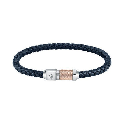 Maserati Jewels genbrugt læder og rustfrit stål armbånd JM223AVE16 til mænd