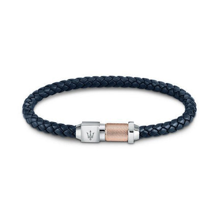 Maserati Jewels genbrugt læder og rustfrit stål armbånd JM223AVE16 til mænd