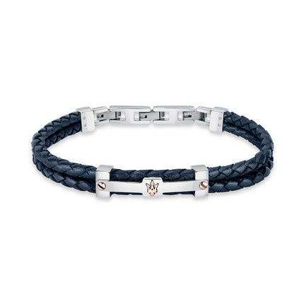 Maserati Jewels genbrugt læder og rustfrit stål armbånd JM422AVE10 til mænd