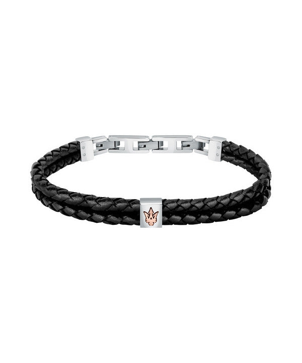 Maserati Jewels genbrugslæder og rustfrit stål armbånd JM422AVE13 til mænd