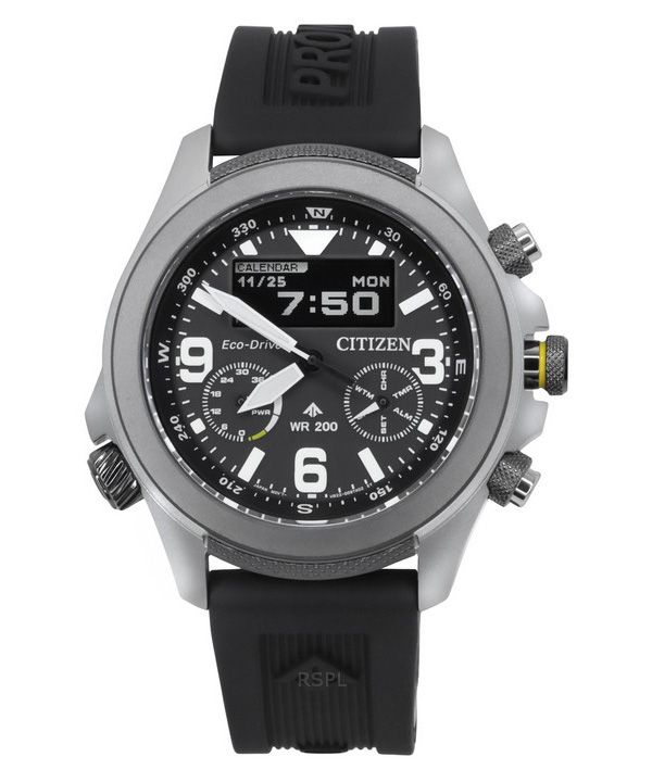 Citizen Promaster Land 35-års jubilæumskronograf Black Dial Eco-Drive JV1007-07E 200M herreur