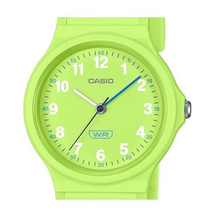 Casio Pop analog limegrøn biobaseret harpiksrem Limegrøn urskive Quartz LQ-24B-3B dameur