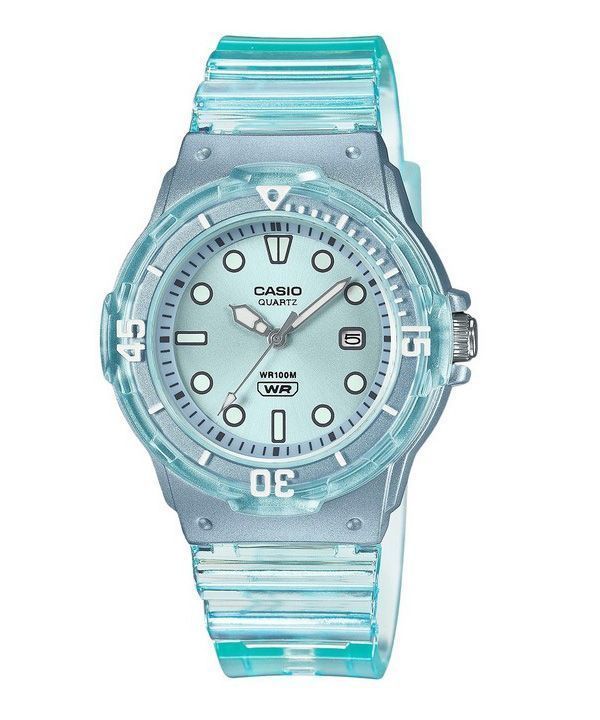 Casio POP Analog Resin Rem Blue Dial Translucent Quartz LRW-200HS-2EV 100M dameur