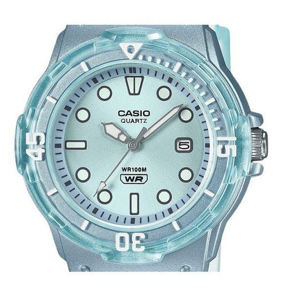 Casio POP Analog Resin Rem Blue Dial Translucent Quartz LRW-200HS-2EV 100M dameur