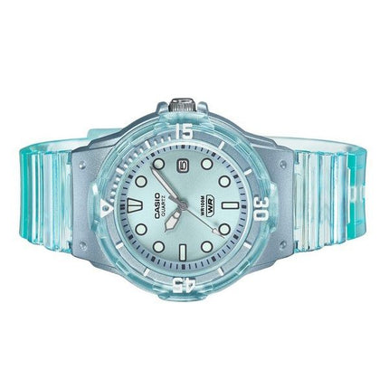 Casio POP Analog Resin Rem Blue Dial Translucent Quartz LRW-200HS-2EV 100M dameur