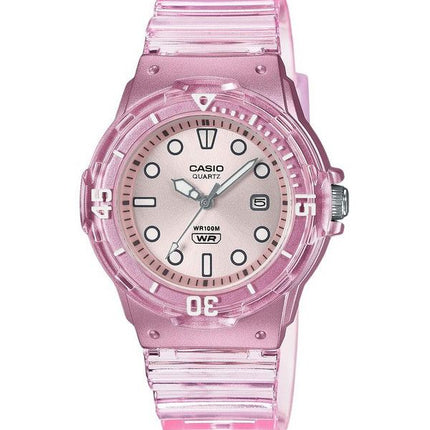 Casio POP Analog Resin Rem Sølv Urskive Gennemsigtig Quartz LRW-200HS-4EV 100M Dameur