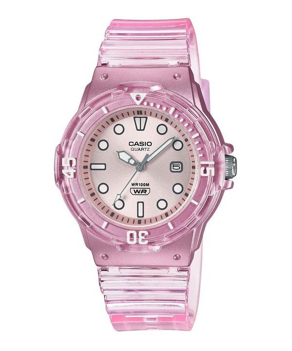 Casio POP Analog Resin Rem Sølv Urskive Gennemsigtig Quartz LRW-200HS-4EV 100M Dameur