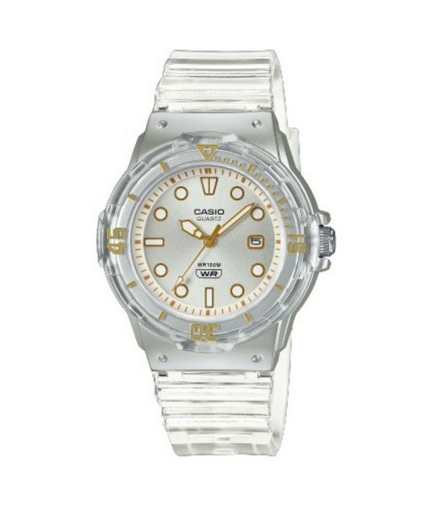 Casio POP Analog Resin Rem Sølv Urskive Gennemsigtig Quartz LRW-200HS-7EV 100M Dameur