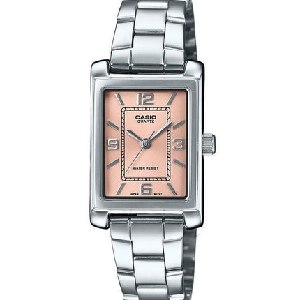 Casio Standard Analog Rustfrit Stål Pink Urskive Quartz LTP-1234DD-4A Dameur