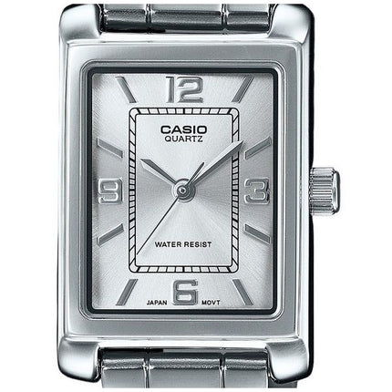 Casio Standard Analog rustfrit stål Sølvskive Quartz LTP-1234DD-7A dameur