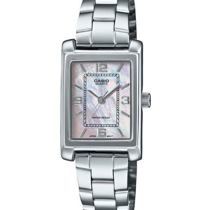 Casio Standard Analog rustfrit stål Perlemorskive Quartz LTP-1234DS-4A dameur