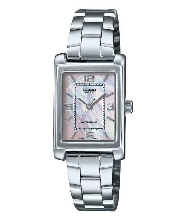 Casio Standard Analog rustfrit stål Perlemorskive Quartz LTP-1234DS-4A dameur