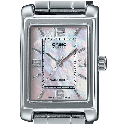 Casio Standard Analog rustfrit stål Perlemorskive Quartz LTP-1234DS-4A dameur