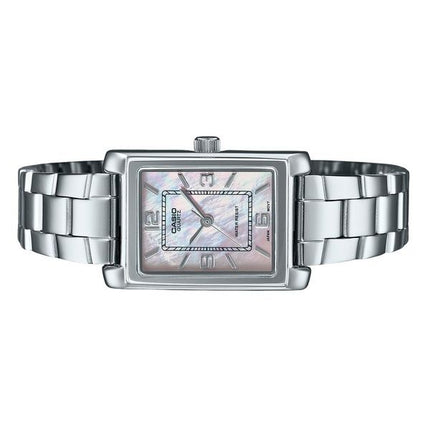 Casio Standard Analog rustfrit stål Perlemorskive Quartz LTP-1234DS-4A dameur