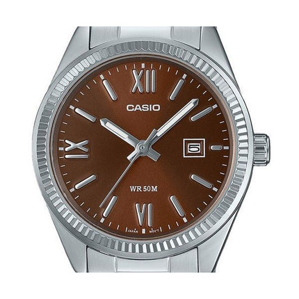 Casio Standard Analog Rustfri Stål Brun Urskive Quartz LTP-1302DD-5AV Dameur