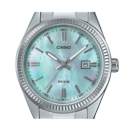 Casio Standard Analog rustfrit stål Perlemorskive Quartz LTP-1302DS-2AV dameur