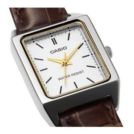 Casio Standard Analog Læderrem Hvid Urskive Quartz LTP-V007L-7E2 Dameur