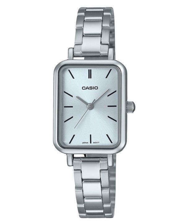 Casio standard analog rustfrit stål lyseblå skive kvarts LTP-V009D-2E dameur