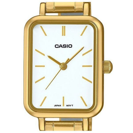 Casio Standard Analog Guld Tone Rustfrit Stål Hvid Urskive Quartz LTP-V009G-7E Dameur