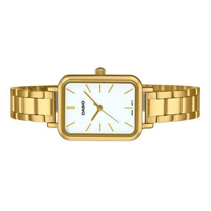 Casio Standard Analog Guld Tone Rustfrit Stål Hvid Urskive Quartz LTP-V009G-7E Dameur