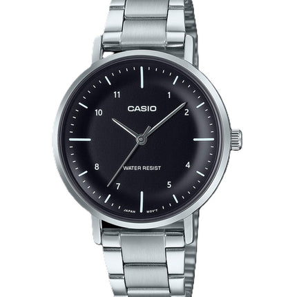 Casio Standard Analog Rustfrit Stål Sort Urskive Quartz LTP-VT03D-1B Dameur