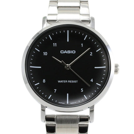 Casio Standard Analog Rustfrit Stål Sort Urskive Quartz LTP-VT03D-1B Dameur