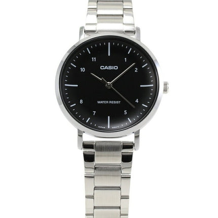 Casio Standard Analog Rustfrit Stål Sort Urskive Quartz LTP-VT03D-1B Dameur