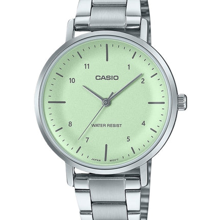 Casio Standard Analog Rustfrit Stål Mintgrøn Urskive Quartz LTP-VT03D-3B Dameur