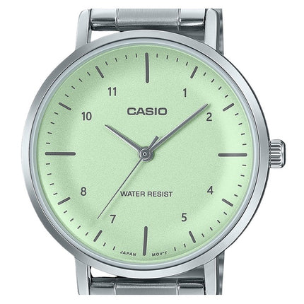 Casio Standard Analog Rustfrit Stål Mintgrøn Urskive Quartz LTP-VT03D-3B Dameur