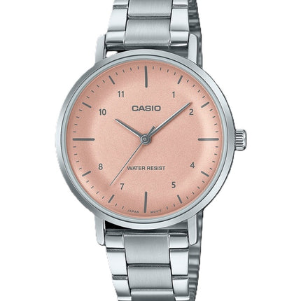 Casio Standard Analog Stainless Steel Salmon Dial Quartz LTP-VT03D-4B Dameur