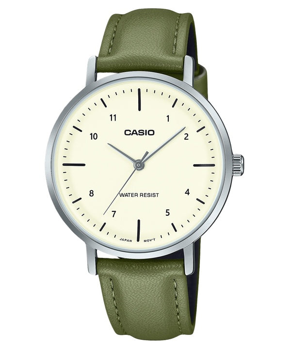 Casio Standard Analog Læderrem Beige Urskive Quartz LTP-VT03L-3B Dameur