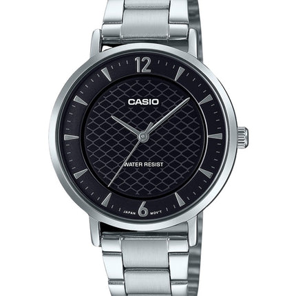 Casio Standard Analog Rustfrit Stål Sort Urskive Quartz LTP-VT04D-1A Dameur