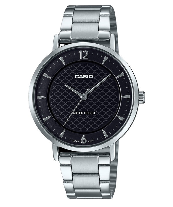 Casio Standard Analog Rustfrit Stål Sort Urskive Quartz LTP-VT04D-1A Dameur