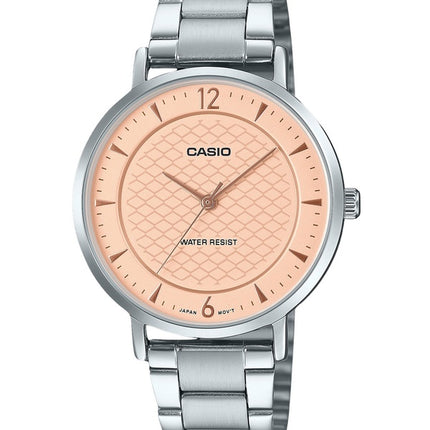 Casio Standard Analog Stainless Steel Salmon Dial Quartz LTP-VT04D-4A dameur