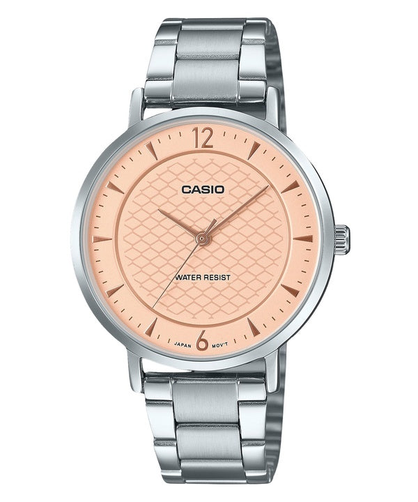 Casio Standard Analog Stainless Steel Salmon Dial Quartz LTP-VT04D-4A dameur