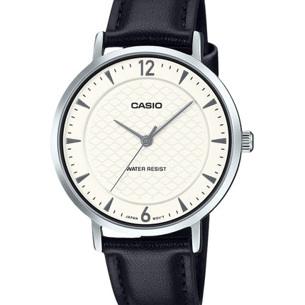 Casio Standard Analog Læderrem Hvid Urskive Quartz LTP-VT04L-7A2 Dameur