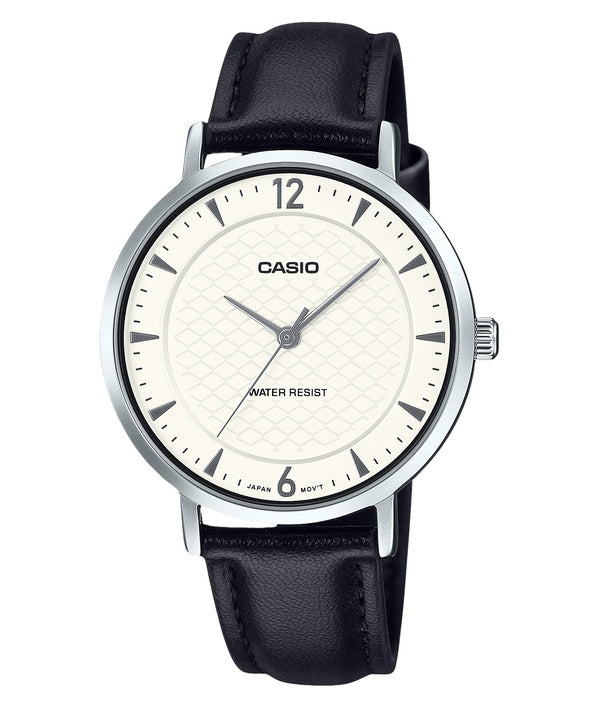 Casio Standard Analog Læderrem Hvid Urskive Quartz LTP-VT04L-7A2 Dameur