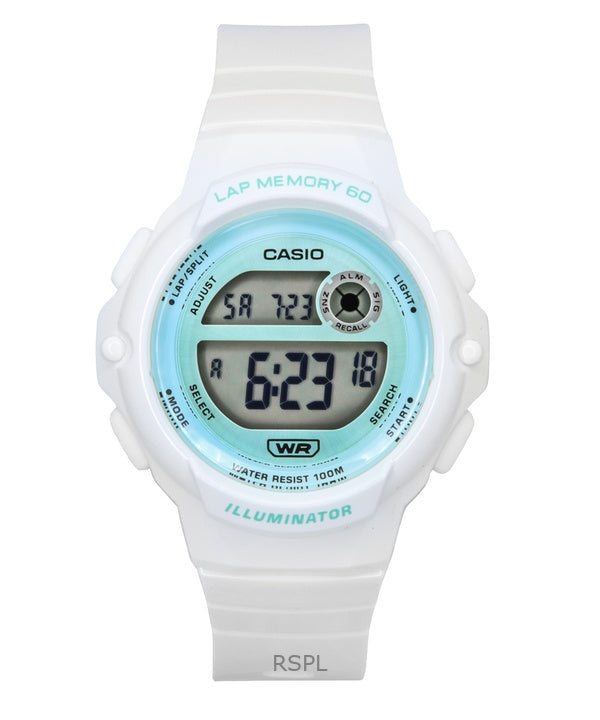 Casio Standard digital hvid harpiksrem Quartz LWS-1200H-7A3V 100M dameur