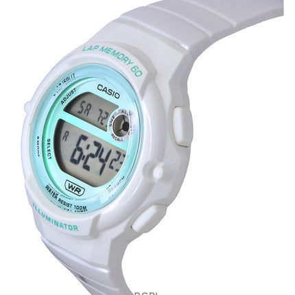 Casio Standard digital hvid harpiksrem Quartz LWS-1200H-7A3V 100M dameur