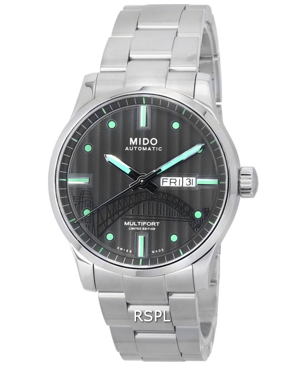 Mido Multifort IBA Limited Edition antracitskive automatisk M005.430.11.061.81 M0054301106181 100M herreur