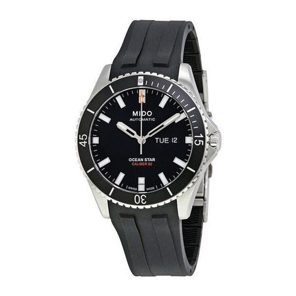 Mido Ocean Star gummirem Black Dial Automatisk dykker M026.430.17.051.00 200M herreur